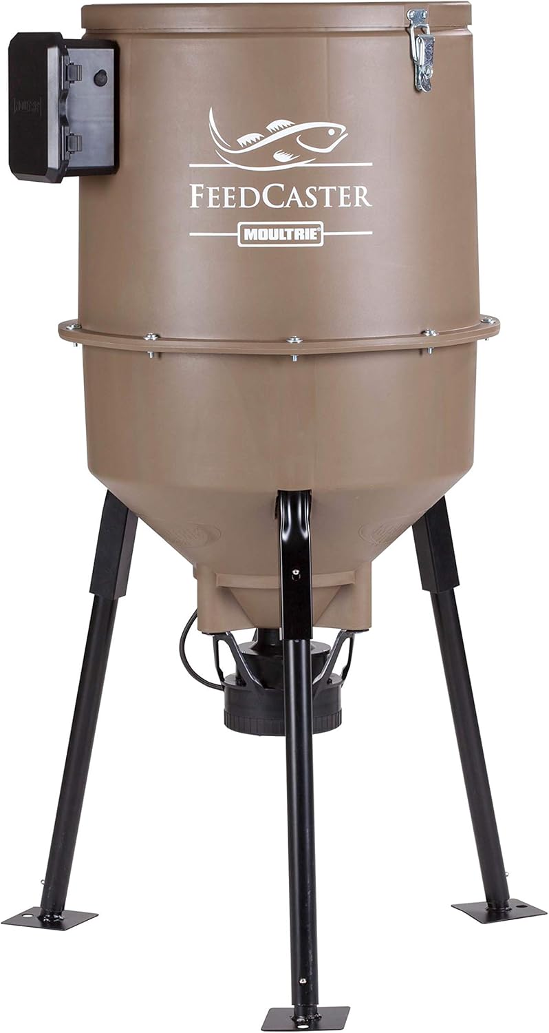 moultrie 30 gallon feedcaster fish feeder auto