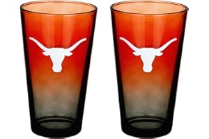 The Memory Company Officially Licensed NCAA 2-Pack 16oz Ombre Pint Glass Set Team Logo Barware Collection for Game Day Celebrations and Home Bar