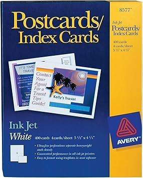 avery postcard paper