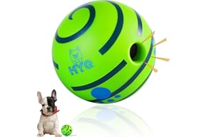 HYQ Wobble Giggle Ball for Dogs, Wiggle Ball Dog Toy, Interactive Dog Toys for Small Dogs, Fun Giggle Sounds When Rolled or Shaken Perfect Dog Gift-2.75 inch