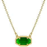 Xiacheng Birthstone Necklace for Women 14K Gold Plated Dainty Pendant Teen Trendy Stuff Jewelry Gift Chain 17+3 Inch