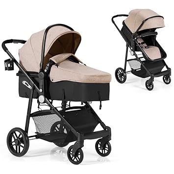 baby joy baby stroller 2 in 1