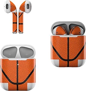 Skin Decals for Apple AirPods - Basketball - Sticker Wrap Fits 1st and 2nd Generation