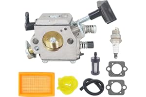 ANTO 4203-120-0601 Carburetor for STIHL BR320 BR340 BR380 BR400 BR420 SR320 SR340 SR380 SR400 SR420 44203 120 0603 Backpack Blower with Fuel Line Filter Spark Plug