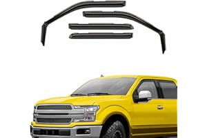 AEROGUYS Extra Durable Window Deflectors in-Channel Window Visors Rain Guards Fit for Ford F-150 2015-2020 SuperCrew, Sun Visors, Wind VentVisors, Vent Shades, Exterior Truck Accessories - 4 pcs. AG0047