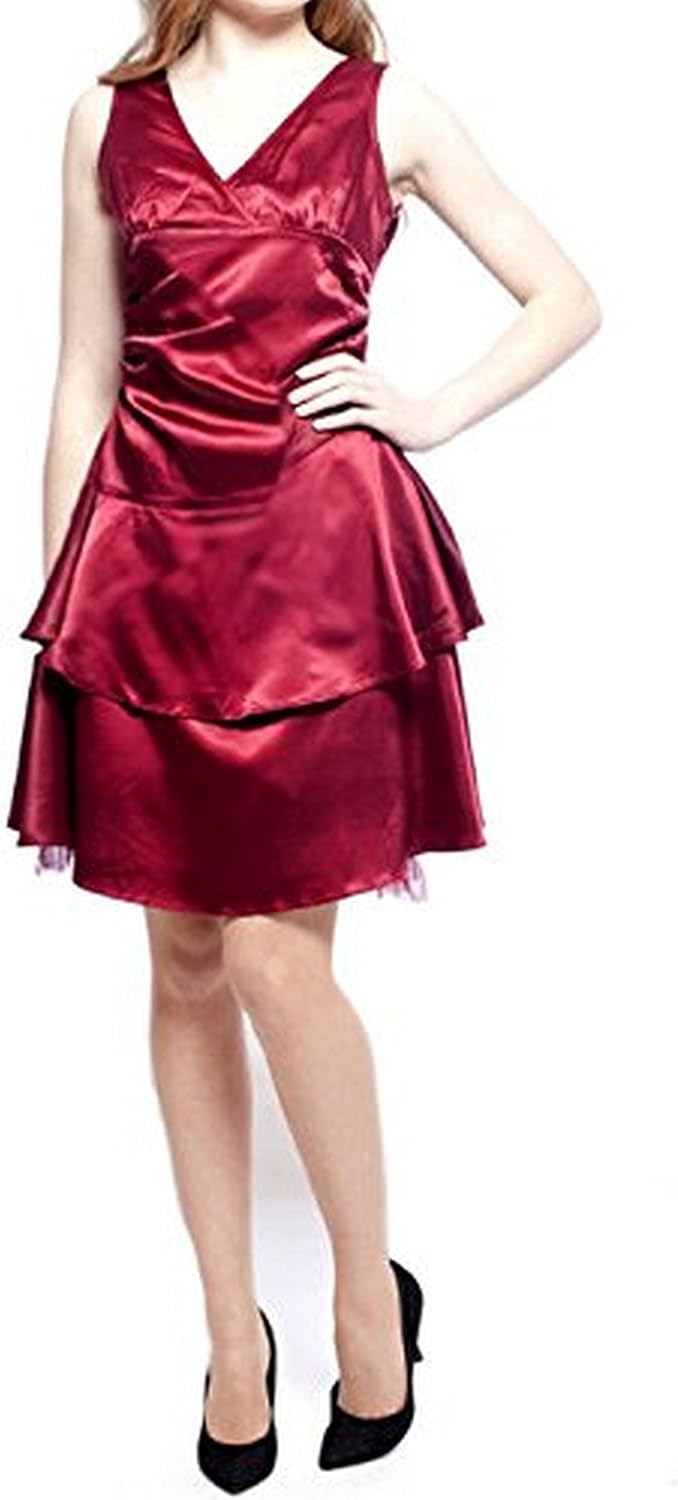 red and fuchsia dress