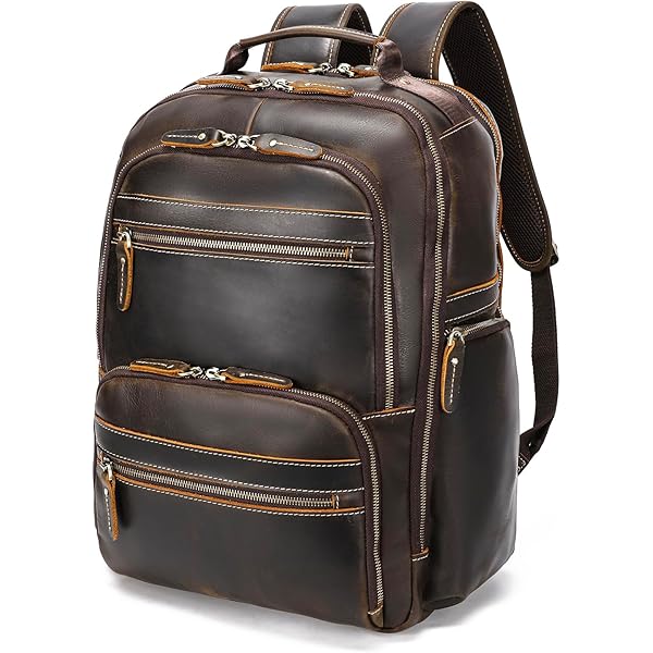 Amazon.com: cuero C Full Grain Leather Backpack for Men - 17