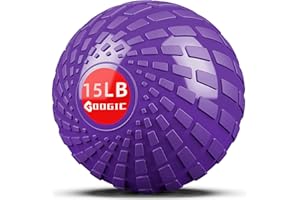 GOOGIC Slam Medicine Ball, 10/15 LB Weighted Med Ball for Exercise Suitable for Strength and Conditioning, Cross Training, Aerobic and Core Workouts- Grip Surface