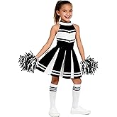 Davsolly Toddler Cheerleading Costume for Girls Cheerleading Outfit for Birthday Party Halloween Cosplay Cheerleader Gifts