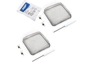 HQRP 2-Pack 4.5x4.5 RV Furnace Water Heater Battery Vent Covers Screen w/Installation Tool for Atwood 2540 8516 8520 8525 8531 8535 8940; Suburban 6, 10, 12 Gallon