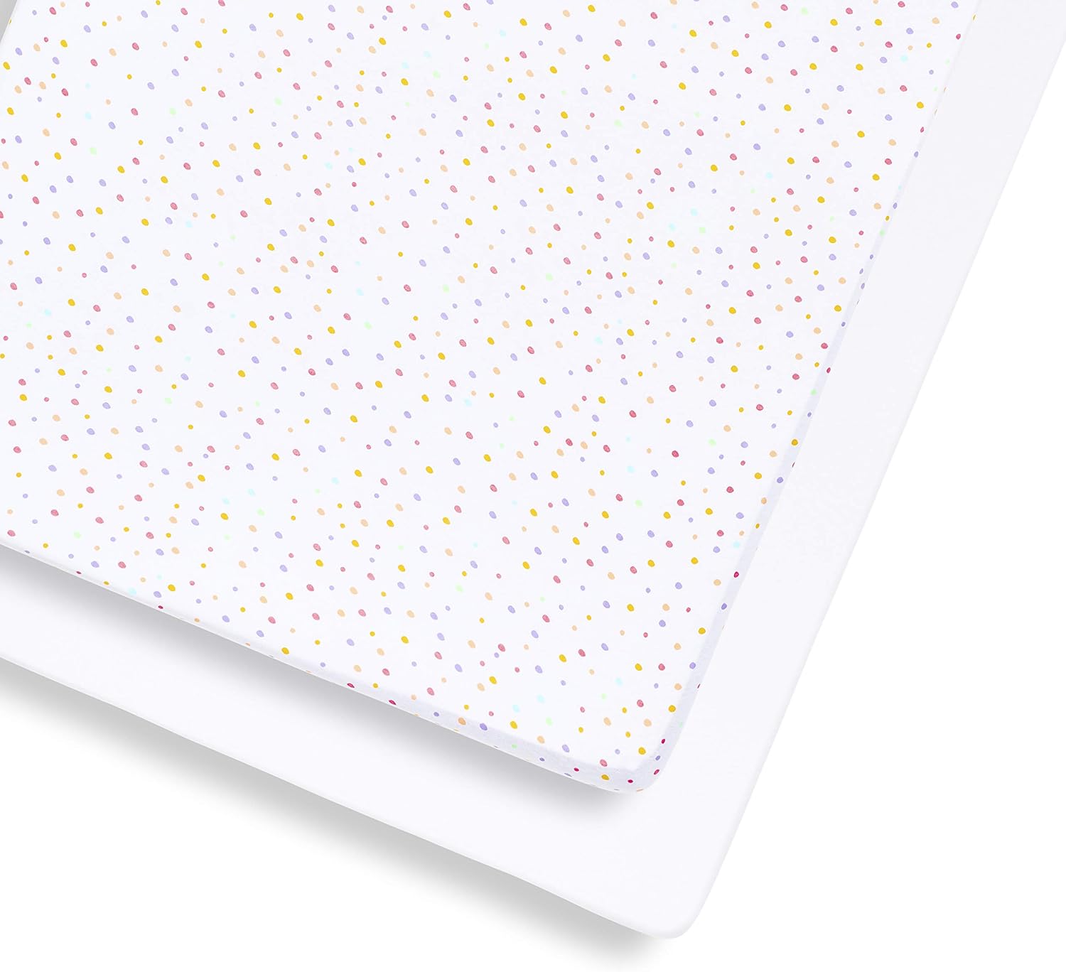 Snüz Cot and Cot Bed Fitted Sheet, Multi Spot, Multi-Colour, 390 g, BD028CF
