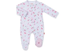 Magnetic Me 100% Organic Cotton Magnetic Baby Footie Pajamas | Super Soft Cotton Fabric | Available in PRE - 24M