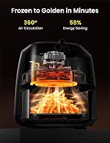 Midea Compact 2L Air Fryer 12 Presets 1150W Black Kitchen Space-Saving view 2