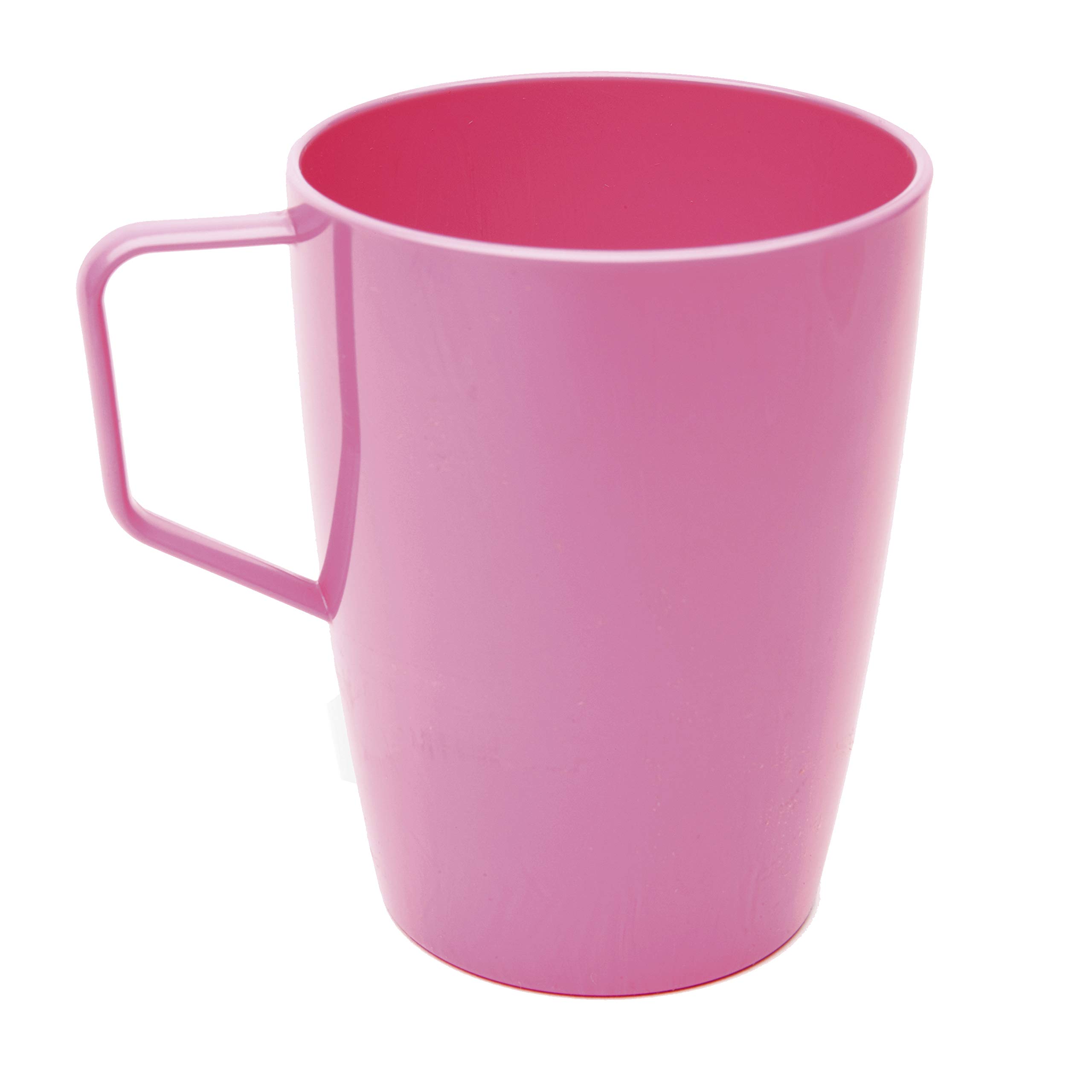Harfield Pink Beakers Mugs (Pack of 4,280ml) Lightweight Virtually Unbreakable Polycarbonate Plastic