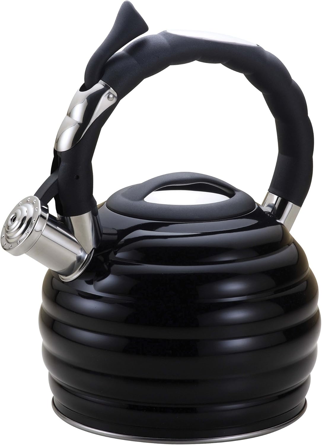 Whistling Kettle 3 L Stainless Steel Black induction / STOVE TOP / GAS