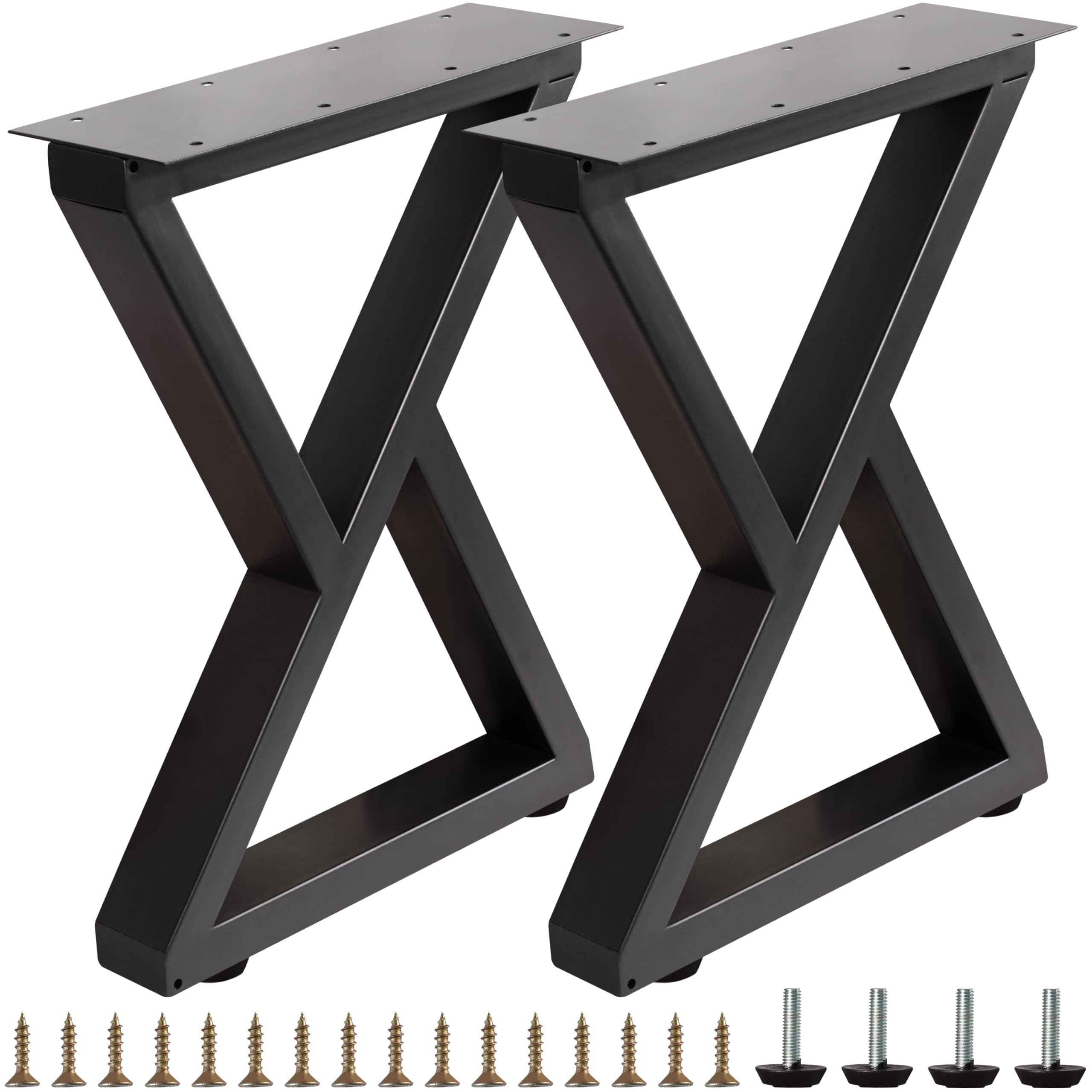 Photo 1 of *MISSING PARTS UNKNOWN*
VASGOR 16-Inch Heavy-Duty Metal Table Legs (Set of 2), Black Double Triangle Design, Furniture Leg for Bench, Coffee Table, DIY Projects – Includes Screws & Floor Protectors (16" - Z Shape)