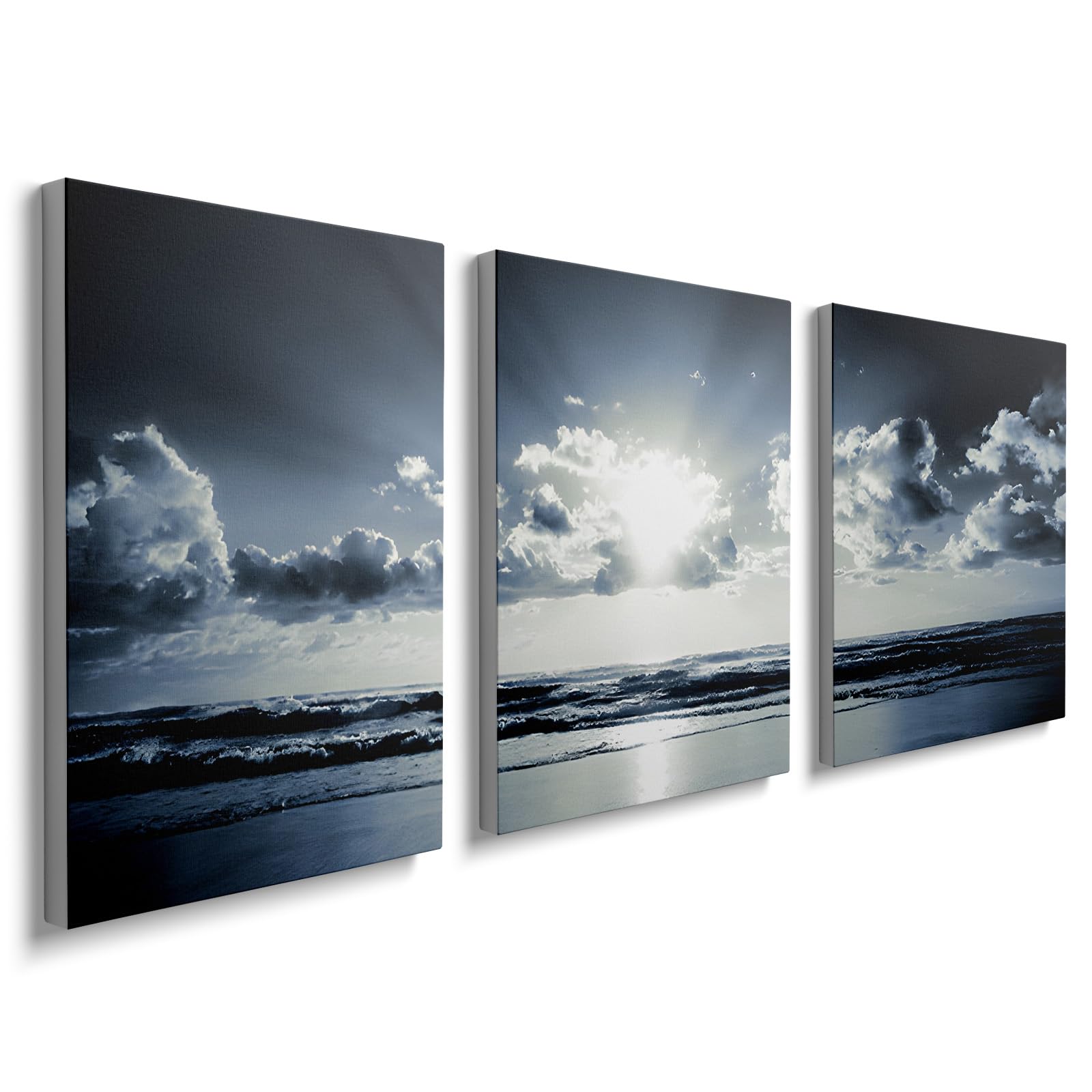 prinfantasy Aesthetic Room Decor Wall Art Canvas Pictures for Bedroom Seascape Print Home Decoration for Living Room Bedroom Bathroom 12x16in YH1803