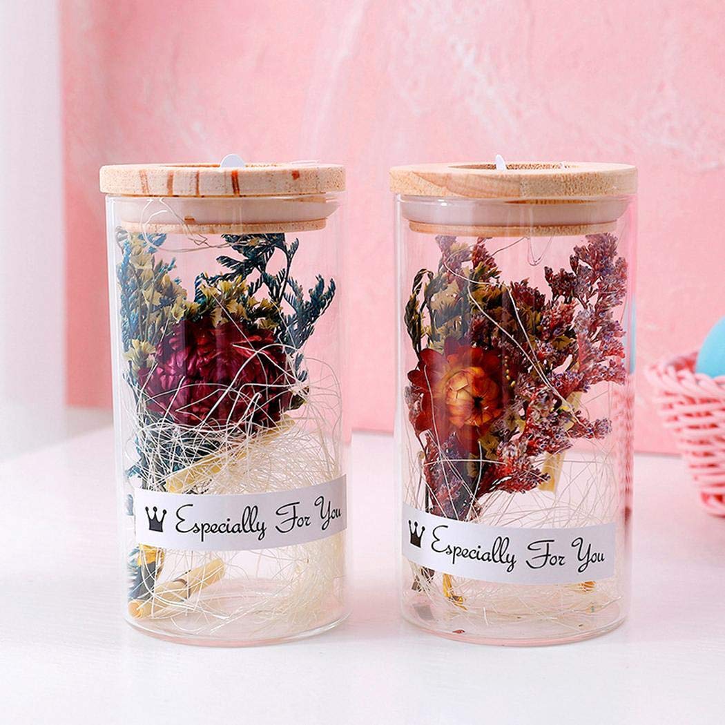 Zimrio Vase de Fleurs séchées Creative Glitter Verre décorer Ornements Cadeau de la Saint-Valentin Fleurs artificielles
