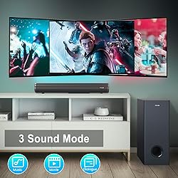 littoak Soundbar with Subwoofer, 2.1 soundbar for