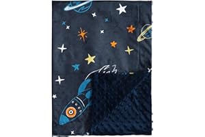 david's kids Micro Fleece Minky Baby Blanket for Boys Girls with Double Layer and Soothing Raised Dots, Breathable and Soft L