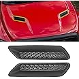 Moonlinks Compatible with 2010-2019 Dodge Ram Hood Vent Bezels 1500 2500 3500,Ram Air Hood Scoop Bonnet Replace Left&Right Side,Engine Hood Air Vent Outlet Cover Trim Black,68324991AA LH/68324990AA RH