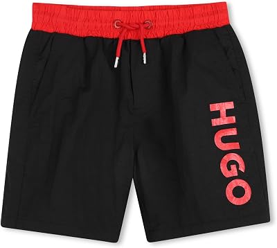 , Maillot de Bain, Logo Imprimé, Garçon, Noir, 12 Ans