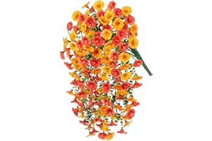 Artificial Morning Glory Wall Hanging Simulation Flowers Rattan Home Decoration Outdoor Wedding Party Garden Yard Decor