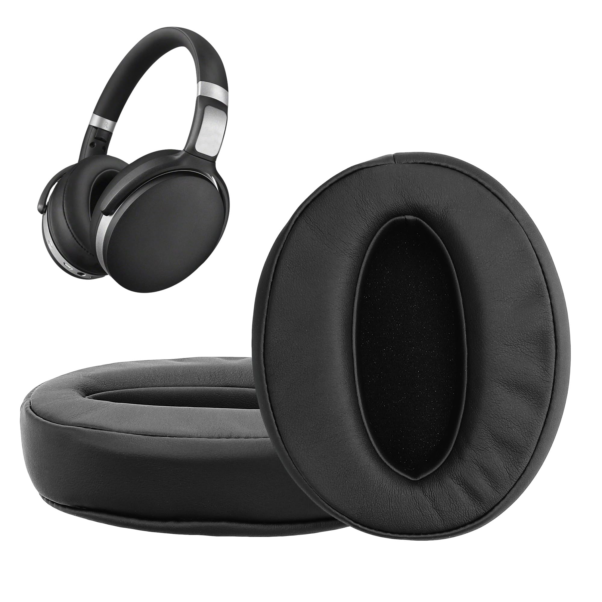 kwmobile 2x Headphone EarpPads for Sennheiser HD 4.50 BTNC Replacement Ear Pads - Headphone Ear Covers - Black