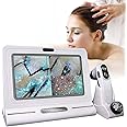 GEHPYYDS Skin Diagnosis Hair Analyzer,11inch 50X 200X Digital Charging Type Microscope Scalp Hair Follicle Skin Hair Detector Analyser Machine for Home, Beauty Salon Spa