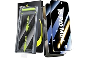WSKEN for iPhone 16 Pro Max Privacy Screen Protector, [Auto Dust-Remove] 24 Degree Anti-Spy Zero Bubble Shatterproof Anti Gla