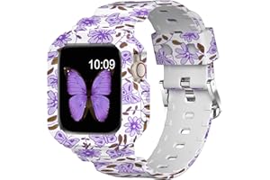 XYF Compatible for Crystal Clear Apple Watch Bands, 45mm 44mm 42mm 41mm 40mm 38mm Bumper Case for Men Women Jelly Sport Case Band for iWatch Ultra 2/1 Series 9 8 7 SE/6 5 4 3 2 1