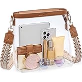 BOSTANTEN Clear Bag for Stadium Events Approved Crossbody Purse with Adjustable Strap for Concerts, Festivals