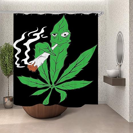Amazon Com Sara Nell Waterproof Shower Curtain Marijuana Leaf Weed Smoking Weed Cannabis Shower Curtains 72x72 Inchs Polyester Fabric Shower Curtain For Bathroom Showers Home Kitchen