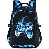 ZHIMEBYE Kids Backpack for Boys - Gamer Boys Backpacks for Kids Teens Elementary Middle School, 17″ Large Capacity Students Bookbag, Perfect for Travel and School