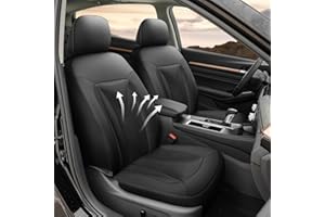 GIANT PANDA Front Seat Cover for Nissan, 3D Air Mesh Car Seat Covers Custom Fit Nissan Rogue Altima Sentra Versa Kicks Frontier Murano Pathfinder Maxima (Black) 2-Pack