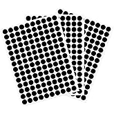 uxcell 3 Sheet/420Pcs Screw Hole Cover Stickers, 12mm Dia PVC Self Adhesive Covers Caps Dustproof for Wood Furniture Cabinet