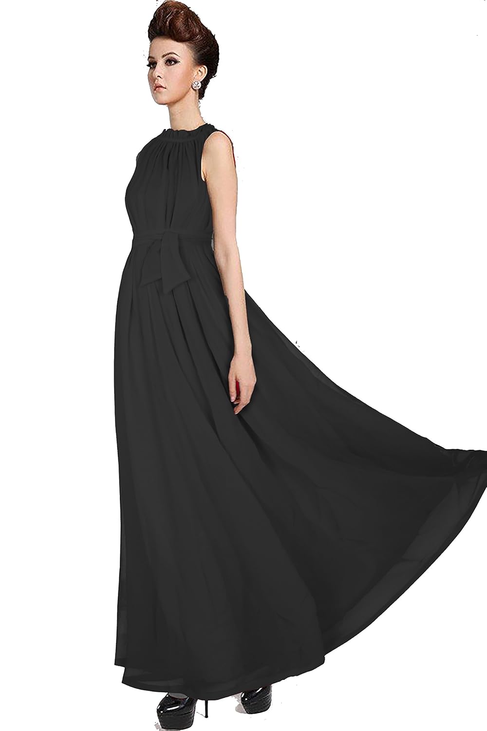 pure georgette designer baloon long maxi gown for girls & women