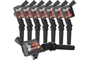 B4B BANG 4 BUCK Ignition Coil Pack, Set of 8 Coils DG508 Compatible with Ford 04-08 F-150 Expedition V8 4.6 5.4L C1454 C1417 FD503, Black- 15% More Energy