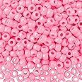 1100pcs Pony Beads,Beads for Jewelry Making,Friendship Bracelet Beads Kit,Beads for Bracelets Making,Hair Beads,Beads for Crafts,Pony Beads Bulk,Kandi Beads Pink Cute Beads Craft Beads