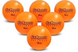 GoSports 3.82 inch Weighted Training Softballs 6 Pack - Hitting & Pitching Training for All Skill Levels - Improve Power and 