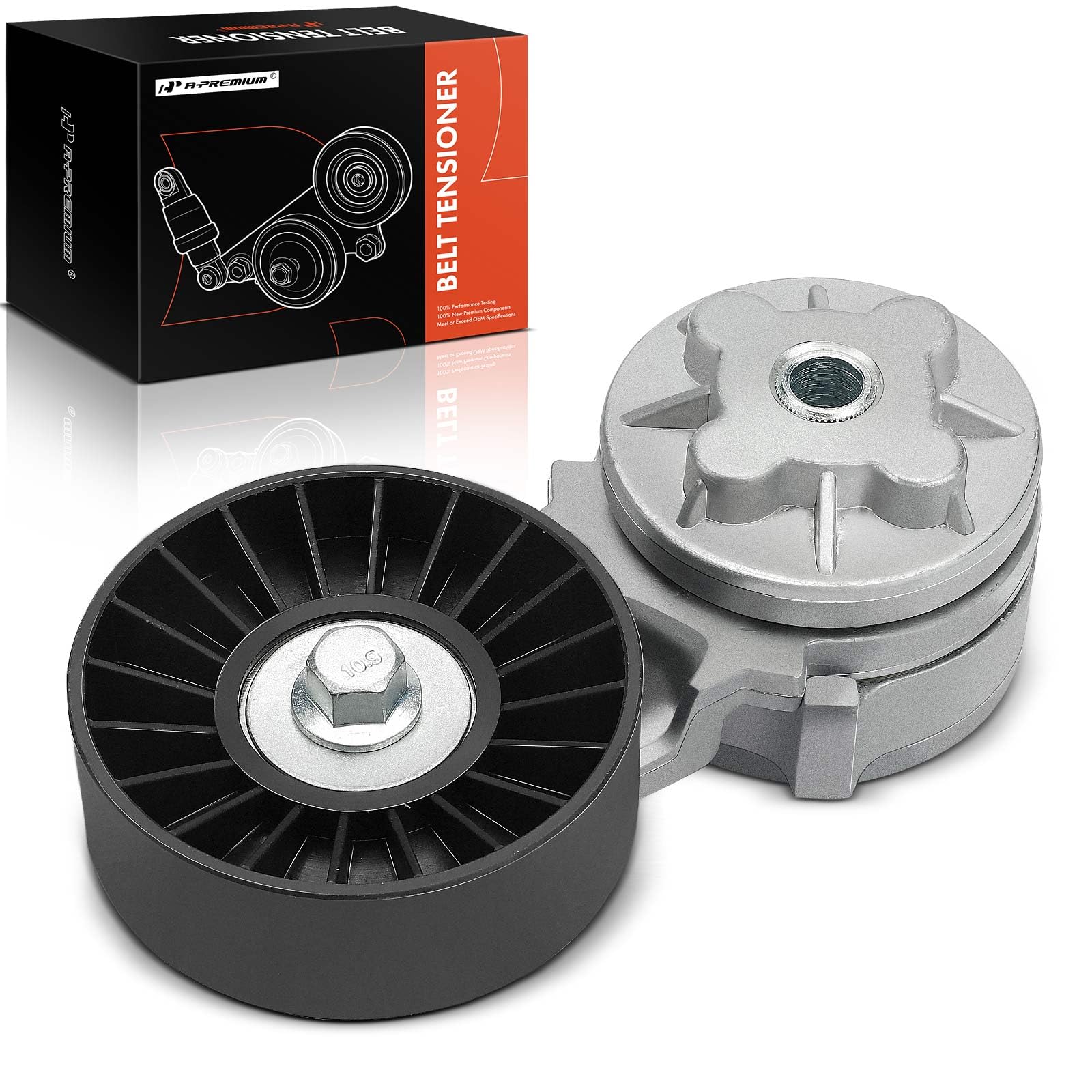 Photo 1 of A-Premium Belt Tensioner Assembly with Pulley Compatible with Ford F-150 1987-1996, F-250 1987-1996, F-350 1987-1996, E-150 Econoline 1987-1996, E-250 Econoline, E-350 Econoline Club Wagon, Bronco