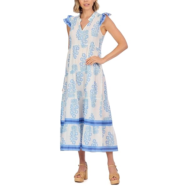 Mud Pie Women's Welton White Maxi Dress, Medium at Amazon Women's Clothing  store
