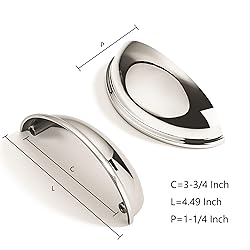 CABDM 2 Pack 3-3/4" Drawer Pulls Polished Nickel