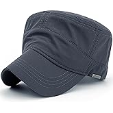 REDSHARKS Water Resistant Cadet Caps for Women Quick Dry Army Military Hats for Men Lightweight Flat Top Dad Cap
