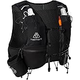 Haimont Hydration Running Vest with Water Bottles for Women Men, Adjustable Lightweight 8L Water Backpack with Soft Flasks for Trail Running