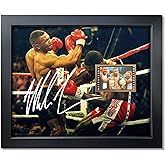 sufenvera Signed Mike Tyson Boxing Fan Photo Gifts 10x8 Inch,Mike Tyson Memorabilia Film Picture Framed Poster Decor