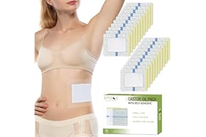 STFOCE 20pcs Castor Oil Pack Wrap, Transparent Film Castor Oil Pack, No Irritation, Self-Adhesive, No Leakage, Portable, for Home and Travel 6.7"x5.1" (1 Count (Pack of 20))