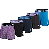 Volcom Mens Boxer Briefs 5 Pack Poly Spandex Performance Boxer Briefs Underwear