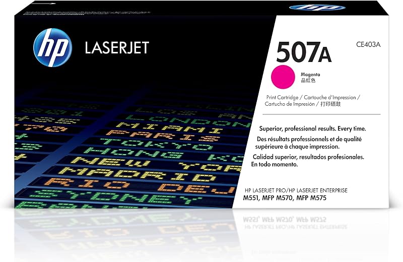 HP CE403A 507A Magenta Original LaserJet Toner Cartridge 6000 Pages