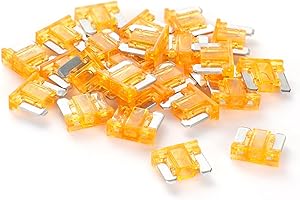GOODSEN (25Pcs) 5 Amp Low Profile Mini Car Fuses, 5A Automotive Fuses, Automotive Replacement Fuses, Blade Fuse for Car/RV/Truck/SUV/Motorcycle/Boat